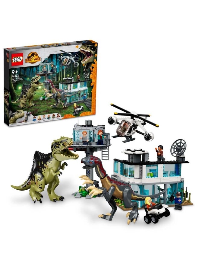 LEGO - LEGO Jurassic World Giganotosaurus & Therizinosaurus Attack 76949 Building Toy Set (658 Pieces) - Image 1