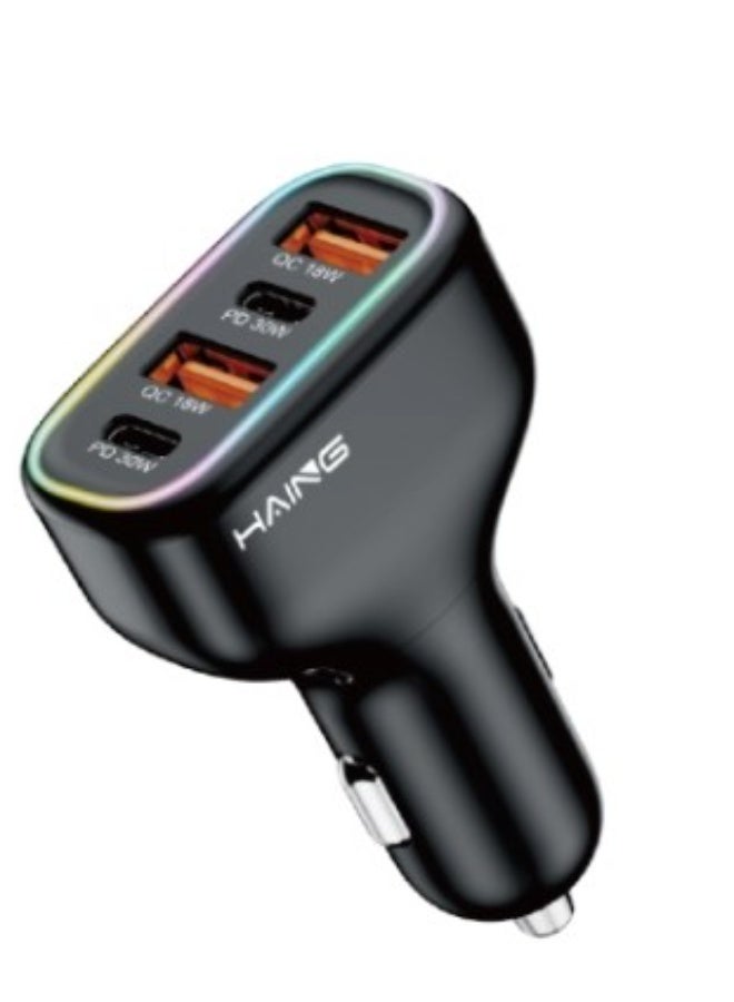 Haing Fast Car Charger 4 Ports 78W - Image 1