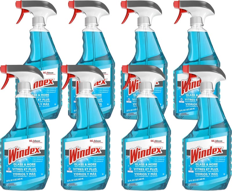 Windex Glass & More Streak-Free Cleaner, 32 Oz, Case Of 8 Bottles - Image 3