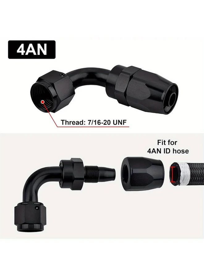 Heavy Duty 8AN 90 Degree Swivel Hose End Fitting Aluminum Alloy Connector - Image 2