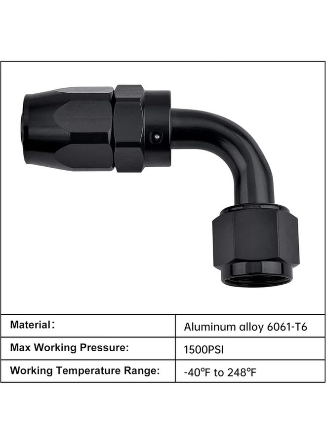 Heavy Duty 8AN 90 Degree Swivel Hose End Fitting Aluminum Alloy Connector - Image 4