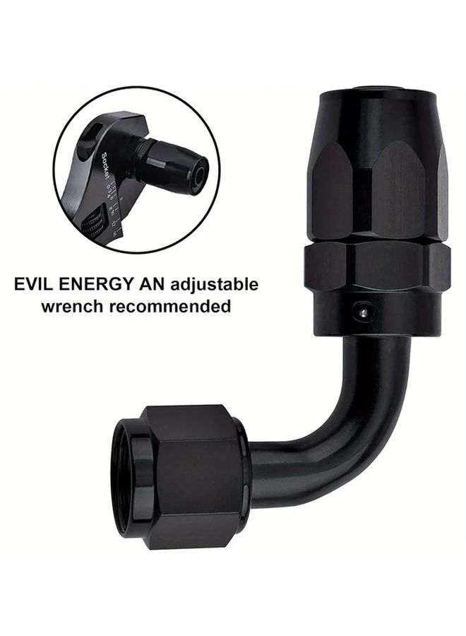 Heavy Duty 8AN 90 Degree Swivel Hose End Fitting Aluminum Alloy Connector - Image 5