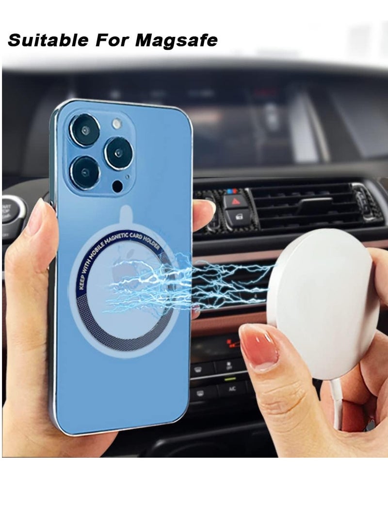2 Pieces Magnetic Metal Ring Ultra Thin Compatible for iPhone and Andriod Wireless Charging Devices - Image 2