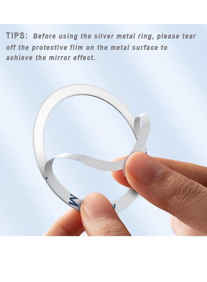 2 Pieces Magnetic Metal Ring Ultra Thin Compatible for iPhone and Andriod Wireless Charging Devices - Image 3
