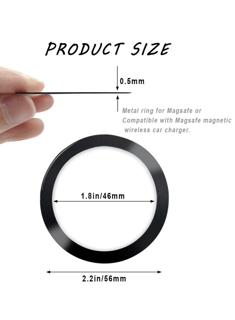 2 Pieces Magnetic Metal Ring Ultra Thin Compatible for iPhone and Andriod Wireless Charging Devices - Image 4
