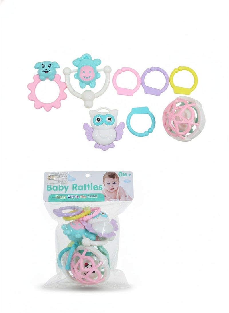 Baby Rattles & Teethers Set (8 Pieces) - Early Educational Teething Toys for Infants (1-12 Months) - Image 1