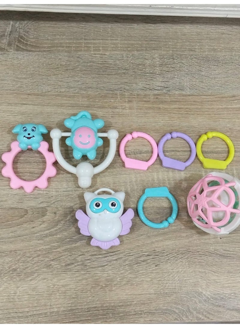 Baby Rattles & Teethers Set (8 Pieces) - Early Educational Teething Toys for Infants (1-12 Months) - Image 2