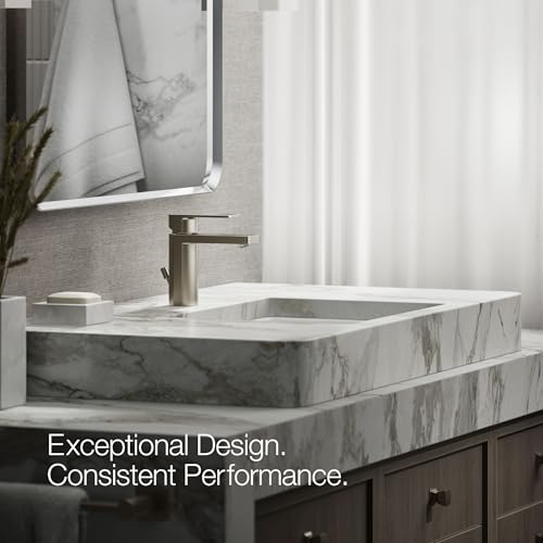 Kohler 23472-4-BN Parallel® Single-Handle Bathroom Sink Faucet, 1.2 gpm, Vibrant Brushed Nickel - Image 4