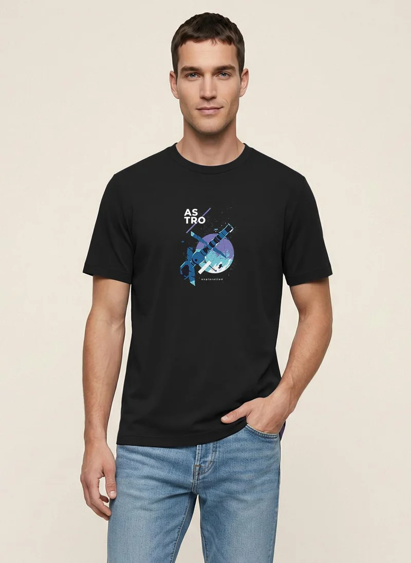 NOBERO Men's Premium Printed Regualr T-Shirt