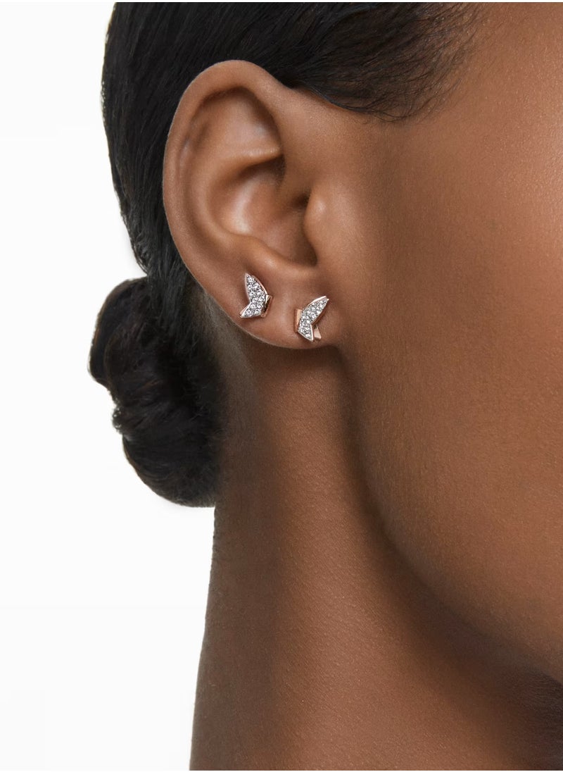 Swaro - Butterfly Stud Earrings, Rose-gold - Image 1