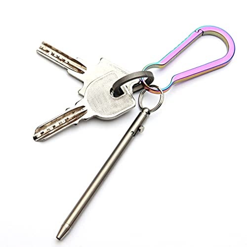 EKLOEN Mini Titanium Pen, Creative Signature Pen Bolt Action Pen Cool Keychain Accessories Useful Gadgets Outdoor Tool(Gray) - Image 4