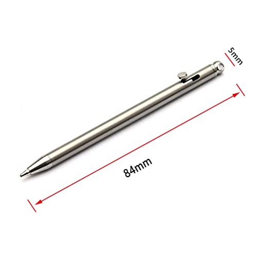 EKLOEN Mini Titanium Pen, Creative Signature Pen Bolt Action Pen Cool Keychain Accessories Useful Gadgets Outdoor Tool(Gray) - Image 5