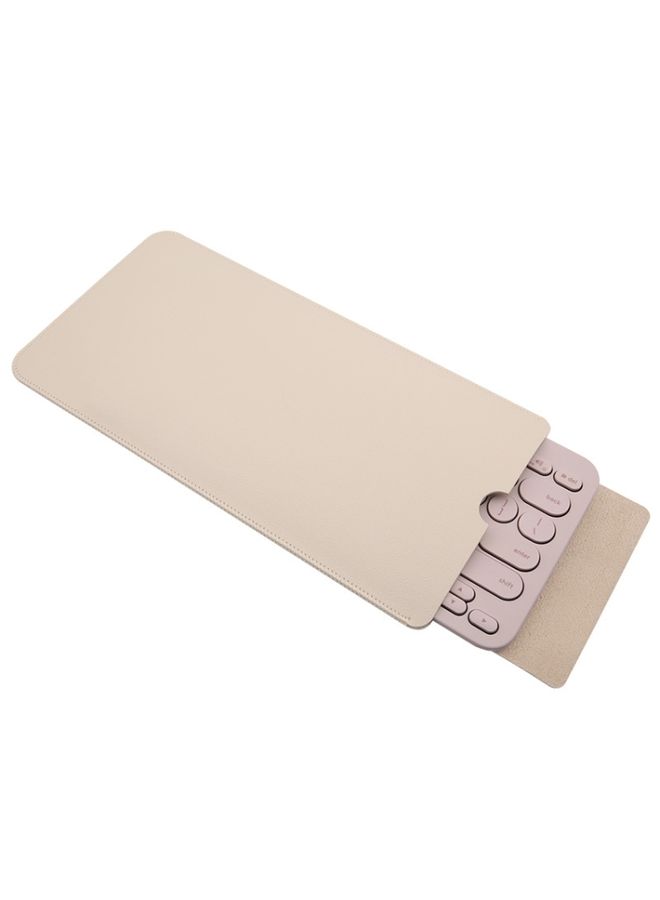 BURAQ For Logitech K380 Leather Keyboard Thin and Lightweight Portable Liner Bag Waterproof Protective Cover(Light Apricot)  - Image 1