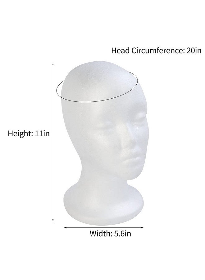 BALABALA 3 Pcs Foam Wig Head, Female Styrofoam Mannequin Hairpieces Stand Holder Cosmetics Model Head Wig Display for Style, Model, Display Hair, Hats, Hairpieces, Mask , Salon and Travel - Image 2