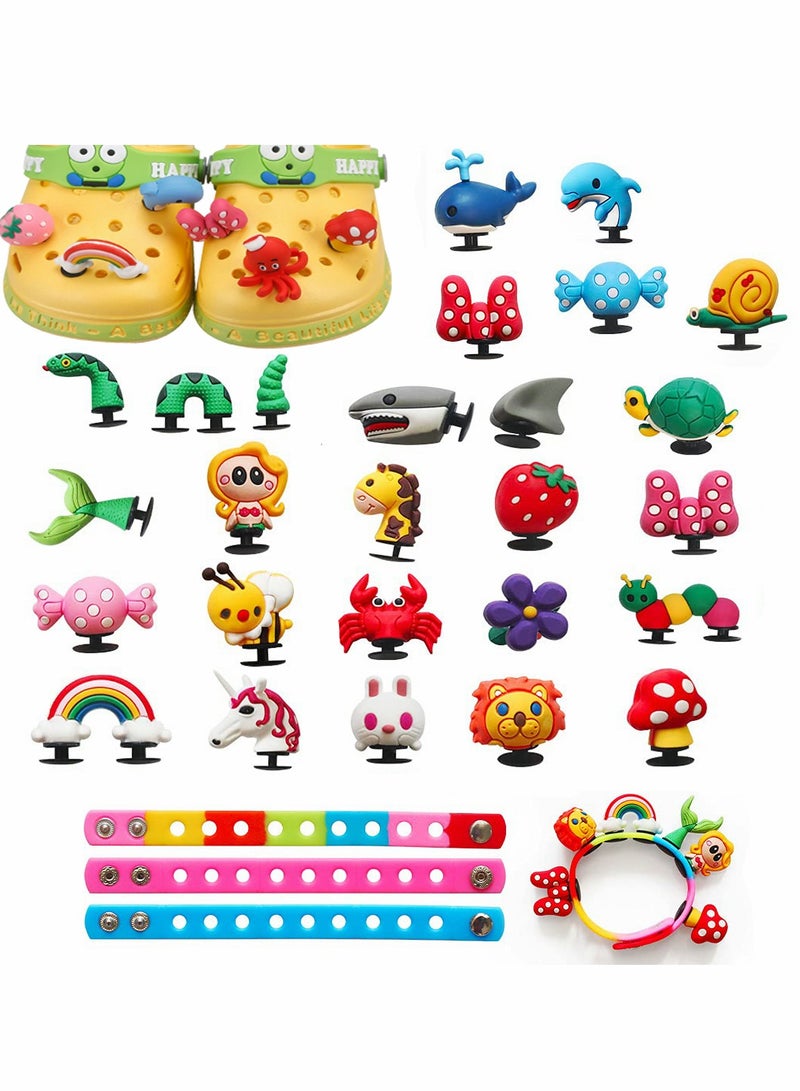 Croc Decorations Charm, Croc Jibbitz 3D Charms, Decoration for Crocs Accessories, Bracelet Wristband Charms for Women Men Boy Girl Nurse Buckle Party Favors Birthday Gifts 42 PCS… - Image 1