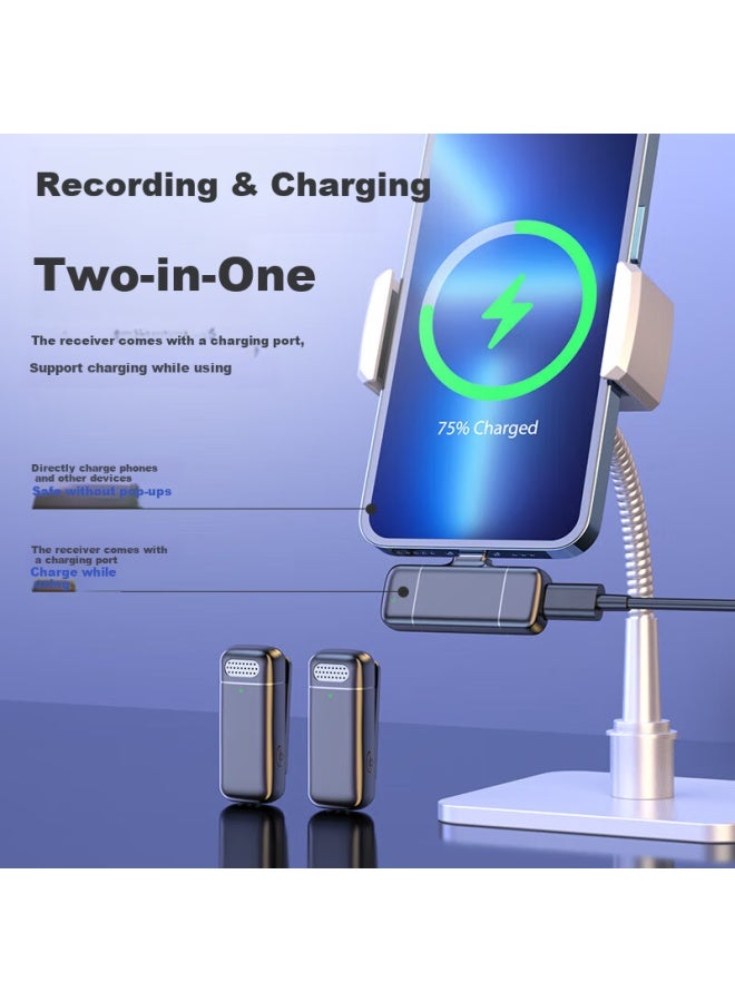 The Good Shepherd Good Shepherd Wireless Lavalier Microphone Live Broadcasting Recording Device For Anchors Shooting Short Videos Mobile Phone External Noise Reduction K Song Recording Little Bee Sound Collector Profes - Image 4