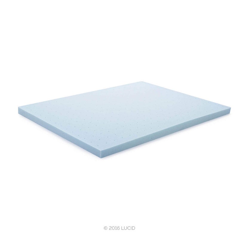 Lucid 3 Inch Memory Foam Mattress Topper, Full XL Size â€“ Cooling Gel Bed Topper â€“ Preassure-Relieving Deep Plush Feel â€“ Ventilated Breathable Design â€“ CertiPur Certified - Dorm Room Essentials - Image 4