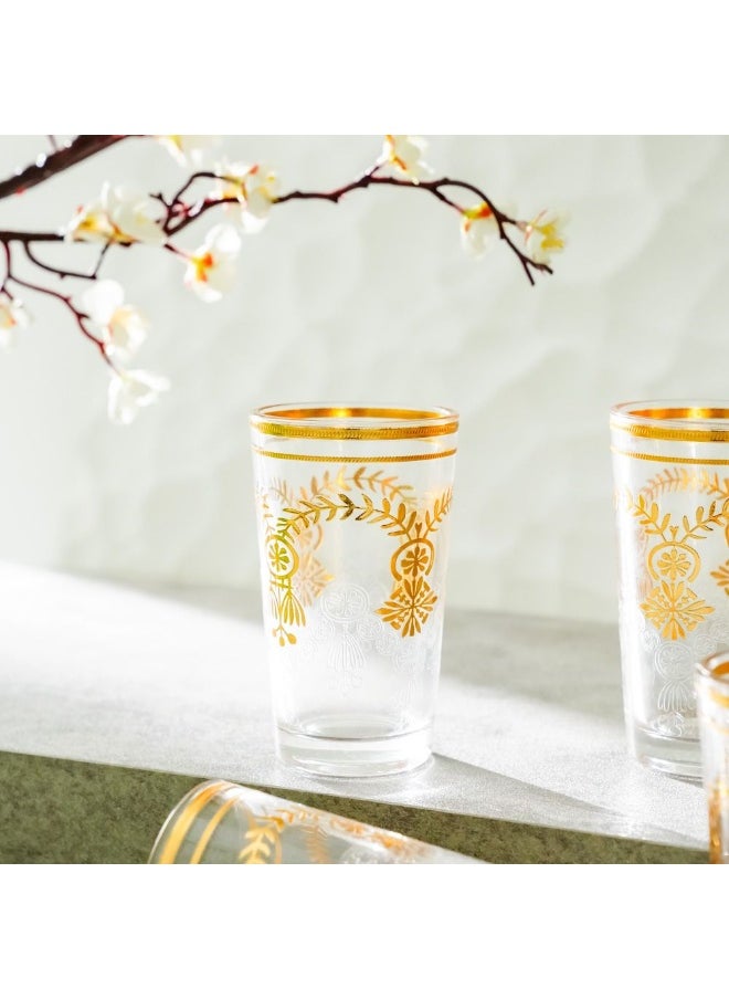 DANUBE HOME Danube Home Jannat 6-Piece Tumbler Set 140Ml Elegant Glass Tumblers For Serving Perfect For Water Juices And Beverages Ideal For Everyday Use And Special Occasions  - Image 2