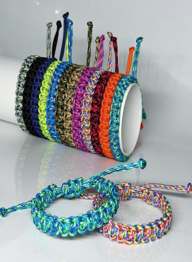 YANMIN 12pcs Braided Paracord Friendship Bracelets for Teen Boys Girls Handmade Adjustable Paracord Bracelet Tween Teenager Birthday Party Favors Goody Bag Fillers Carnival Graduation Gifts - Image 3