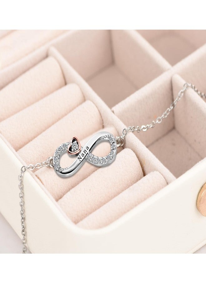 كون بيد أساور كونبيد نانا إنفينيتي من الفولاذ المقاوم للصدأ على شكل قلب ذهبي وردي، مناسبة لأعياد الميلاد للنساء - Image 2