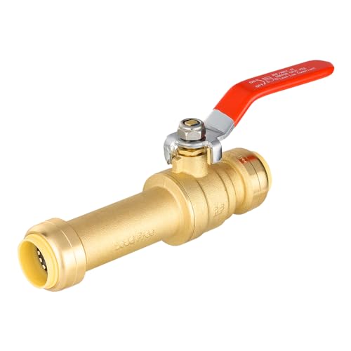 EFIELD 34 Inch Slip Brass Ball Valve PushtoConnect Plumbing Fittings to Connect PEX Copper CPVC PERT With A Disconnect ClipPFVALVE077 - Image 3