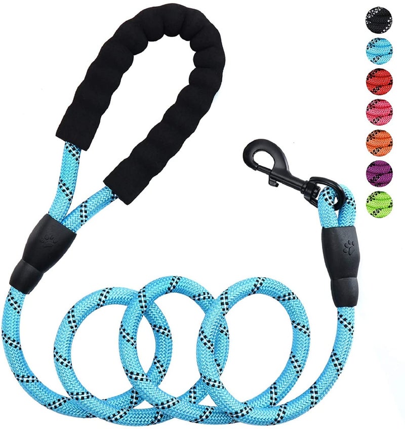 Petology Dog Leash 6FT Long, 1 Inch Thick Reflective Heavy Duty Rope with Anti-Slip Padded Handle for Medium & Large Dogs Blue - Image 1