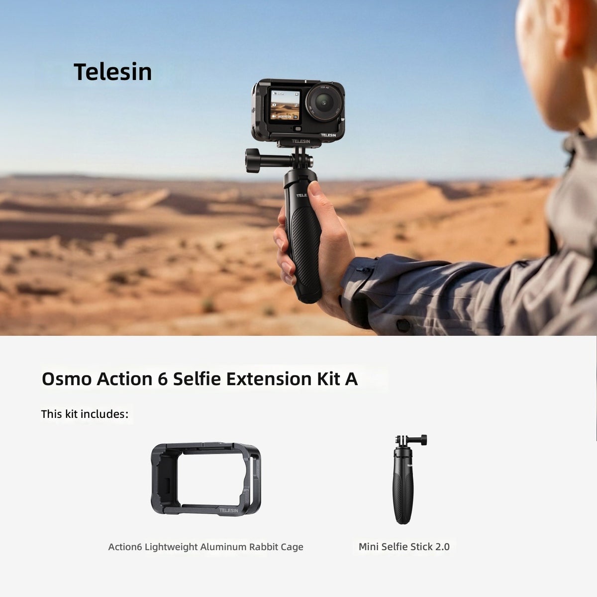 telesin Telesin With Dji ACTION6 Metal Cage 150 g ZE0DA0143CA8BB390F9CAZ