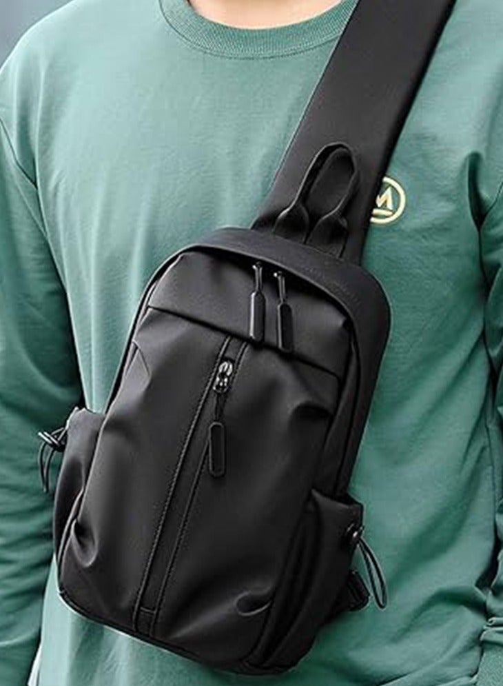 Unisex Waterproof Crossbody Bag - Black  - Image 5