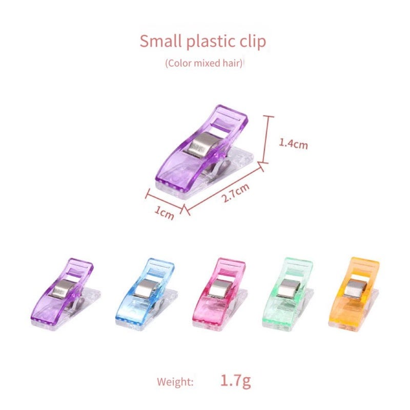 Thread Clips: 100 Pieces 2.7*1*1.4cm ABS Plastic - Durable Lightweight Assorted Vibrant Colors Multipurpose Clips for Sewing Crafting Projects - Image 2