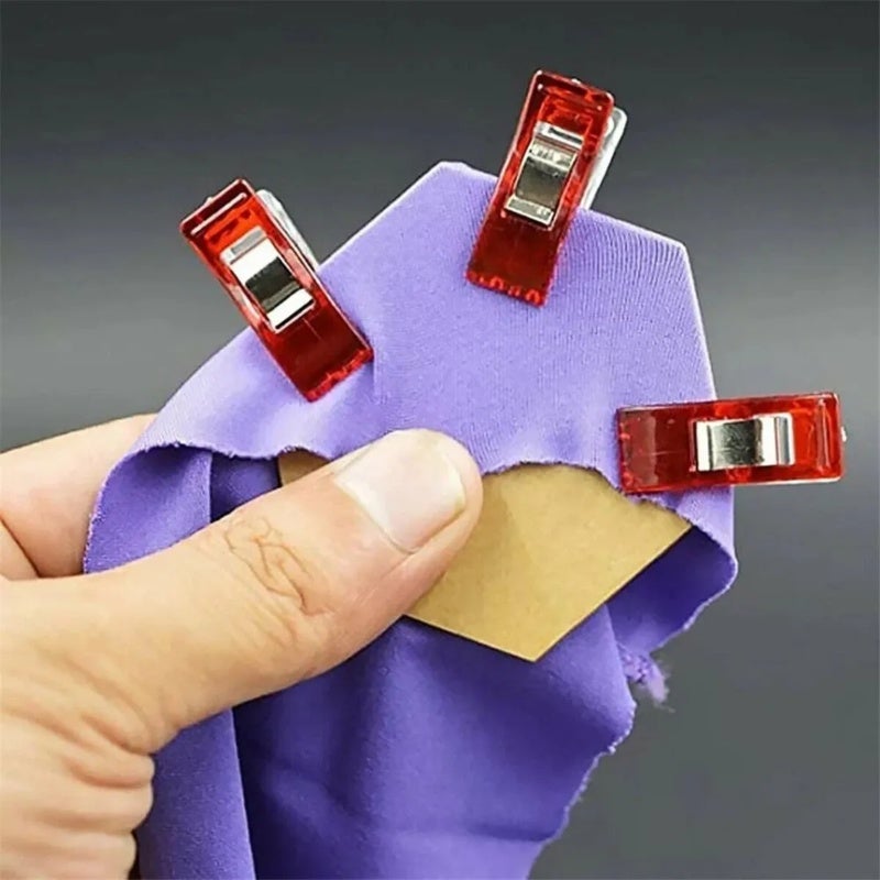 Thread Clips: 100 Pieces 2.7*1*1.4cm ABS Plastic - Durable Lightweight Assorted Vibrant Colors Multipurpose Clips for Sewing Crafting Projects - Image 3