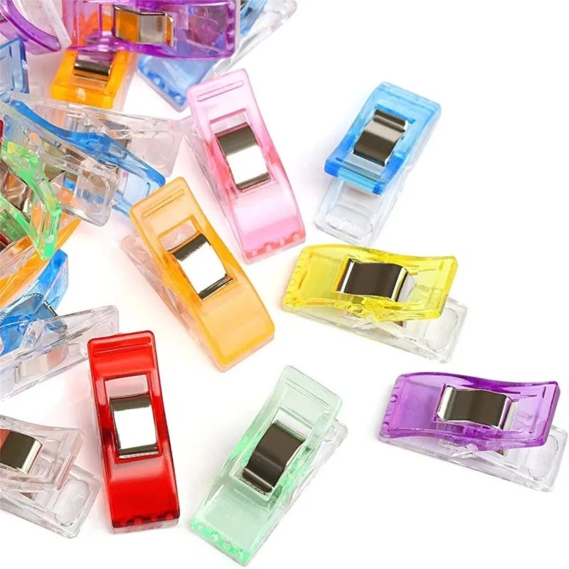 Thread Clips: 100 Pieces 2.7*1*1.4cm ABS Plastic - Durable Lightweight Assorted Vibrant Colors Multipurpose Clips for Sewing Crafting Projects - Image 4