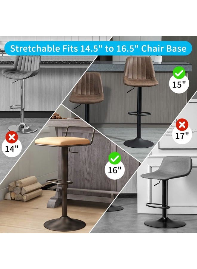 GAGUIUP 4 Pack Bar Stools Leg Protectors Ring, Non Slip Silicone Chair Leg Floor Protector, Pads Bottom Protect Wooden Floor No Scratches No Noise Anti-Slip, Stretchable Fits 14.5" to 16.5" Chair Base, Black - Image 4