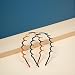 Dwuww 2 Set of Brown and Black Stylish Black And Brown Zig Zag Headbands for Women Men Fashion Headbands Trendy Shark Tooth Hair Comb Headband Hair Accessories - Image 3
