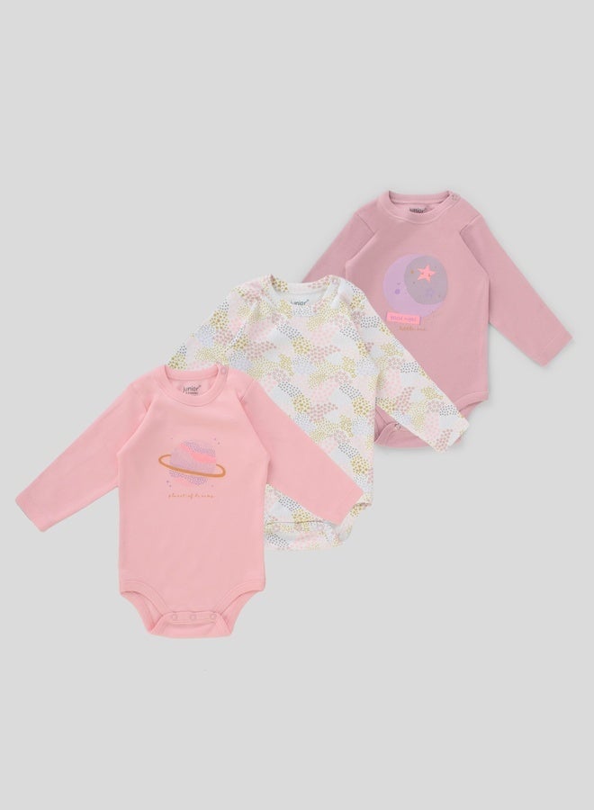 Junior Baby UniSex Cotton Bodysuit Pack of 3 - Image 1