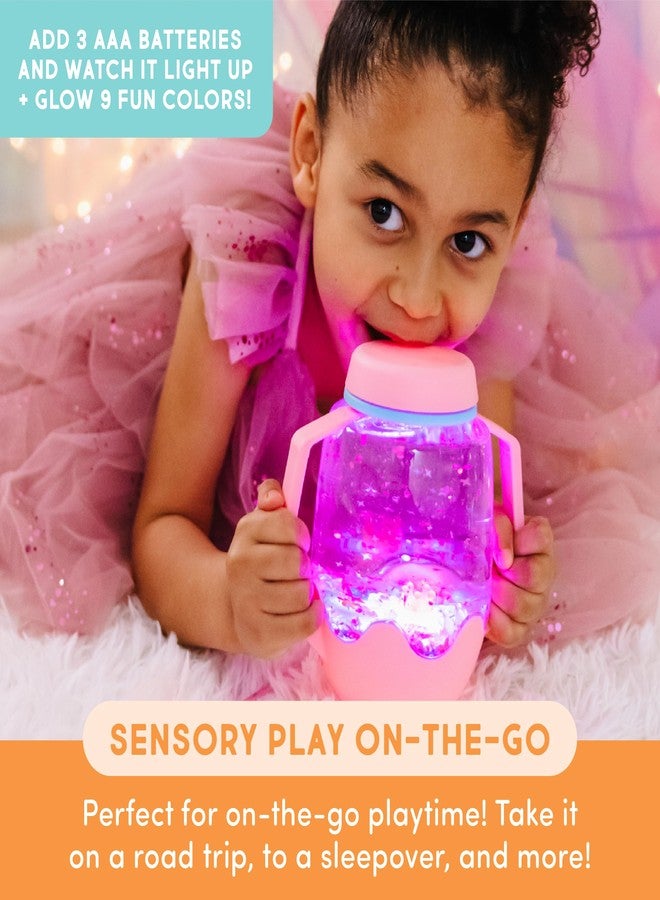 Glo Pals Play Pack Bundle with Sensory Play Jar, Water-Activated Light-Up Cubes, and Fun Fillers - Sensory Toys for Toddlers - Sensory Toy Kit with Light Up Cubes for Bathtub - Abby Cadabby - Image 3
