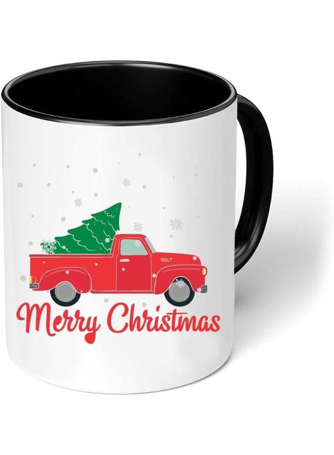 برينت شوب فور مي كوب سيراميك أسود ثنائي اللون لعيد الميلاد - أفكار هدايا عيد ميلاد سعيد - هدية لعيد الميلاد - كوب سيراميك لعيد الميلاد - Image 1