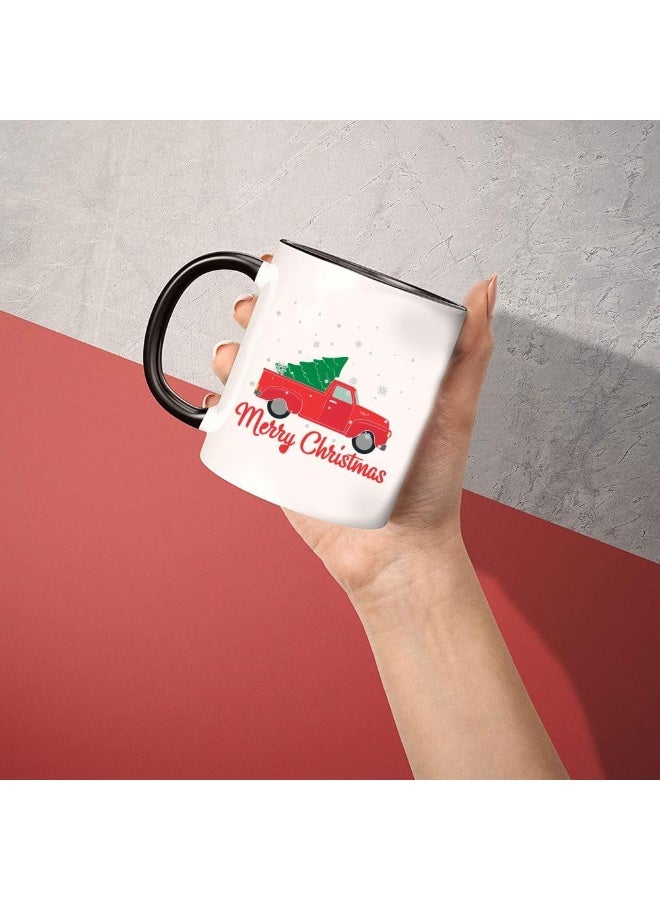 برينت شوب فور مي كوب سيراميك أسود ثنائي اللون لعيد الميلاد - أفكار هدايا عيد ميلاد سعيد - هدية لعيد الميلاد - كوب سيراميك لعيد الميلاد - Image 2