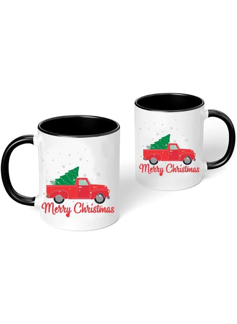 برينت شوب فور مي كوب سيراميك أسود ثنائي اللون لعيد الميلاد - أفكار هدايا عيد ميلاد سعيد - هدية لعيد الميلاد - كوب سيراميك لعيد الميلاد - Image 3