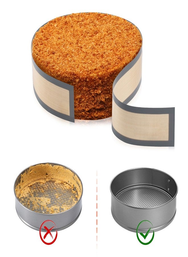 Friheten Non Sick Silicone Baking Mat for Springform Pan, Prevent cake from Sticking to Side, Easy Clean Silicone mat for Cheesecake Pan - Image 2