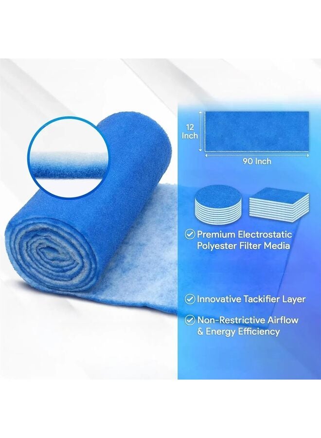 30*229CM Air Vent Filter Air Filter Triple Vent Filter Paint Booth Fresh Air Removal Filter Air Vent Filters Cut to Size Material for Home Floor, Grilles, Ceiling, Wall HVAC Furnace Ven - Image 3