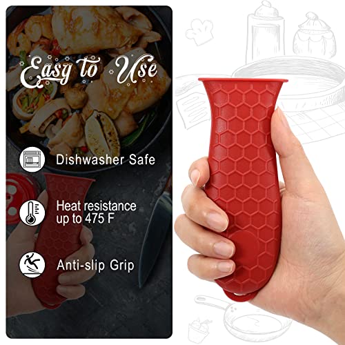 Joyhalo Cast Iron Handle Covers, 6 Pack Heat Resistant Silicone Handle Covers for Cast Iron Skillets and Pans - Image 3