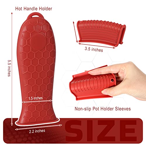 Joyhalo Cast Iron Handle Covers, 6 Pack Heat Resistant Silicone Handle Covers for Cast Iron Skillets and Pans - Image 4