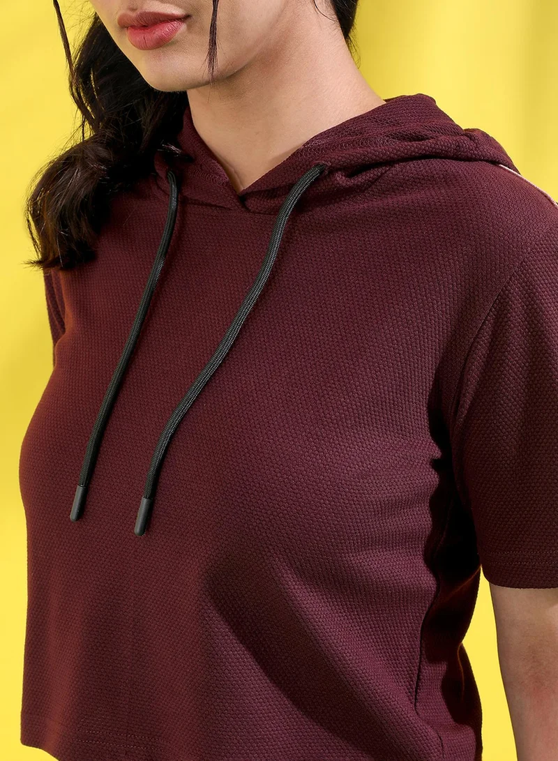 PINACOLADA  Women's Wine Red Contrast Piping Co-Ord Set for Women | Best Price UAE