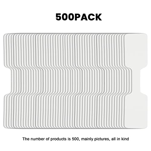 Setaria Viridis 500-Pcs Blank Square Adhesive Jewelry Price Tags - White Ring Stickers for Display, Craft Shows & Boutique Packaging - Removable Residue-Free Labelsfor Necklace, Ring, Earring Displays - Image 5