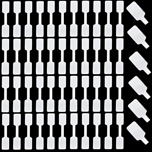 Setaria Viridis 500-Pcs Blank Square Adhesive Jewelry Price Tags - White Ring Stickers for Display, Craft Shows & Boutique Packaging - Removable Residue-Free Labelsfor Necklace, Ring, Earring Displays - Image 2