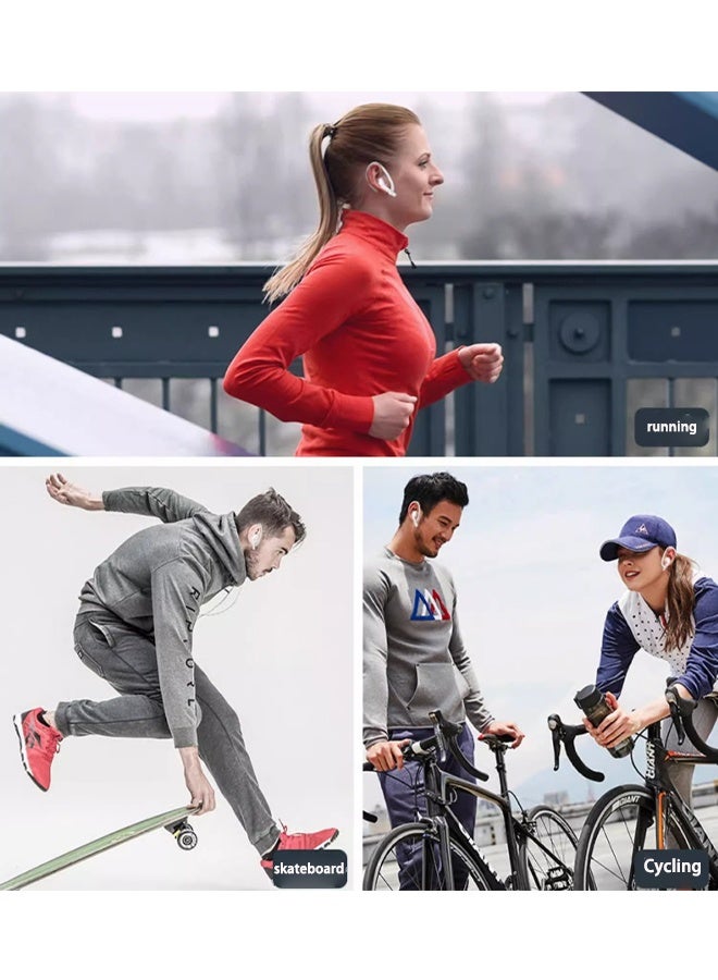 2 Pairs of Ear Hooks Compatible AirPods Pro 360掳 Swivel Adjustable Flexible Non-Slip Anti-Loss Sports Outdoor Replacement Ear Hook Holder for AirPod Pro Multi-Dimensional Adjustable for Running, Jogging, Cycling, Gym - (White & Black) - Image 5