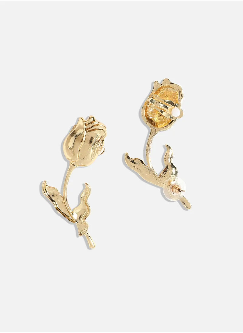 SOHI Effortless Chic Polished Drop Earrings