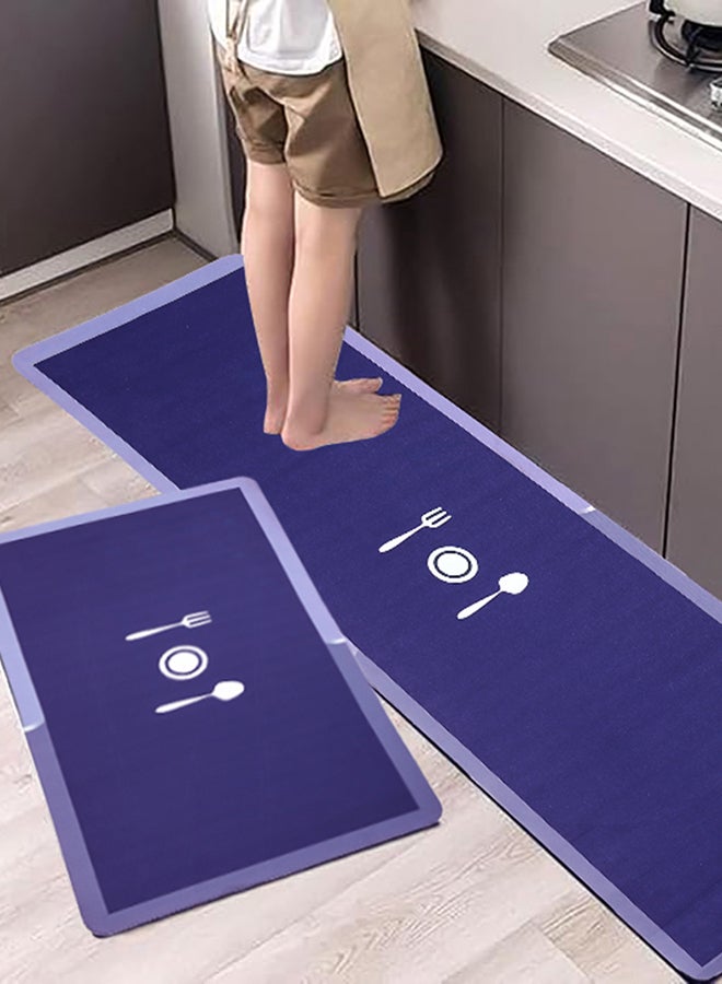 Status Contract Kitchen Mats For Floor | Set Of Runner And Mat Kitchen Decor | Anti-Skid Rubber Kitchen Floor Mat | Napa Skin Super Absorbent Non Slip Mat - Floor Rug | Waterproof Kitchen Mat | (Purple) (Rr-120X40,Dm-38X58 Cm) - Image 1