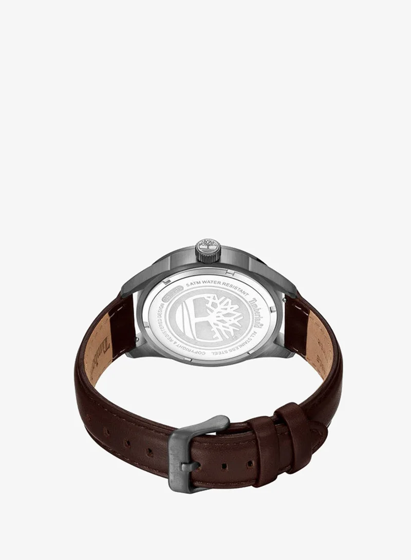 تمبرلاند Timberland Hillsboro Quartz - Mens Watch - Olive Dial, Brown Leather Strap