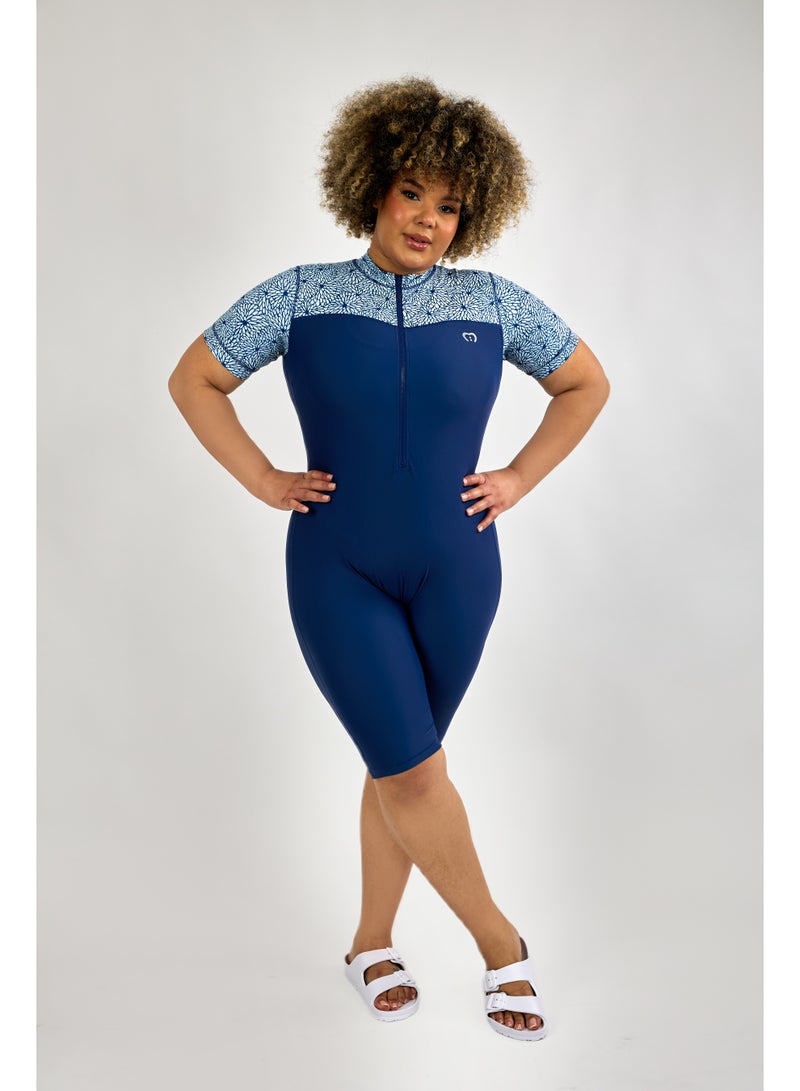 modestly active Short Sleeve/ Short Leg All-in-One Swimwear Suit Hollie Swimwear and Modest Swimwear - Image 4